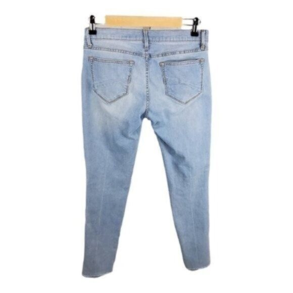 Driftwood Jackie Floral Mid-rise Skinny Ankle Jeans Blue 26 - Picture 2 of 6